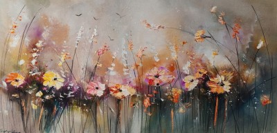 "Delikatność Abstrakcyjnej Natury V" 80x40cm