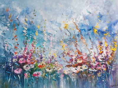"Abstrakcyjny Plener A.D. 2025 III" 80x60cm